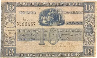 Brazil 10 Mil Réis, 1840 obverse