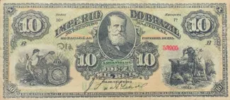 Brazil 10 Mil Réis, 1883-1886 obverse