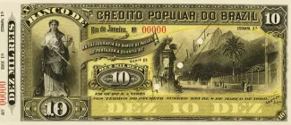 Brazil 10 Mil Réis, 1890 obverse