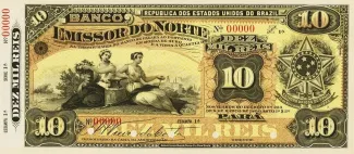 Brazil 10 Mil Réis, 1890 obverse