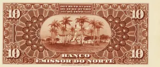 Brazil 10 Mil Réis, 1890 reverse
