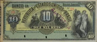 Brazil 10 Mil Réis, 1891-1893 obverse