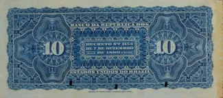 Brazil 10 Mil Réis, 1891-1893 reverse