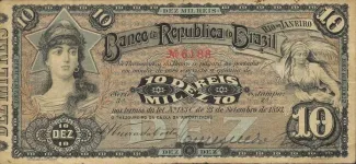 Brazil 10 Mil Réis, 1893 obverse