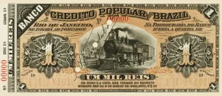 Brazil 1 Mil Réis, 1890 obverse