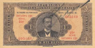 Brazil 1 Mil Réis, 1923 obverse