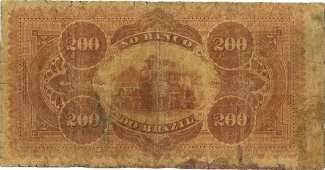 Brazil 200 Mil Réis, 1868 reverse