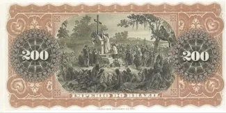 Brazil 200 Mil Réis, 1889 reverse