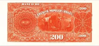 Brazil 200 Mil Réis, 1890 reverse