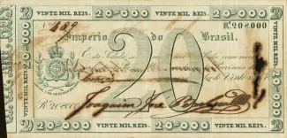 Brazil 20 Mil Réis, 1833 obverse