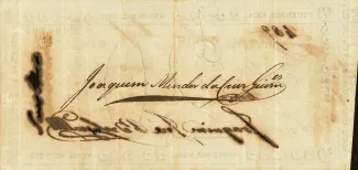 Brazil 20 Mil Réis, 1833 reverse