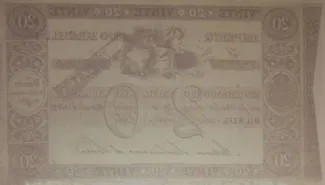 Brazil 20 Mil Réis, 1835 reverse