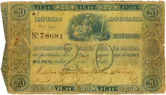 Brazil 20 Mil Réis, 1844 obverse