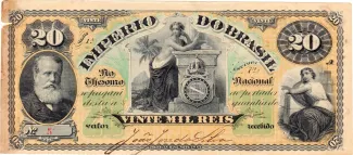 Brazil 20 Mil Réis, 1878 obverse