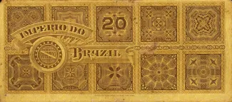 Brazil 20 Mil Réis, 1888 reverse