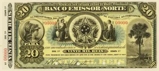 Brazil 20 Mil Réis, 1890 obverse