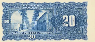 Brazil 20 Mil Réis, 1890 reverse