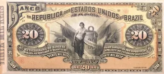 Brazil 20 Mil Réis, 1891-1893 obverse