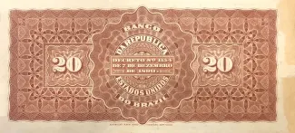 Brazil 20 Mil Réis, 1891-1893 reverse