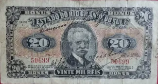 Brazil 20 Mil Réis, 1934 obverse