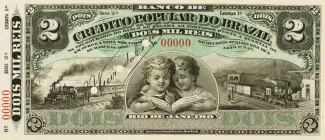 Brazil 2 Mil Réis, 1890 obverse