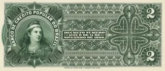 Brazil 2 Mil Réis, 1890 reverse