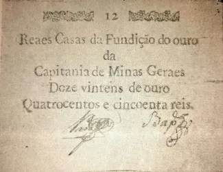 Brazil 450 Réis - 12 Vinténs of gold, 1808 obverse