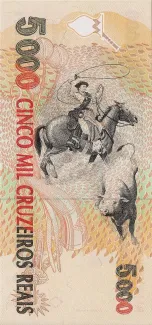 Brazil 5.000 Cruzeiros Reais, 1993 reverse