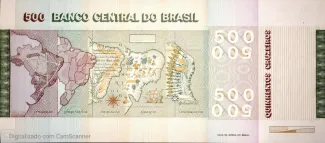 Brazil 500 Cruzeiros, 1979-1980 P-196 reverse