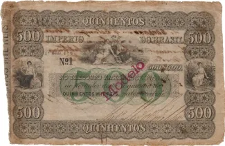 Brazil 500 Mil Réis, 1867 obverse