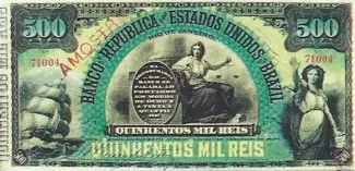 Brazil 500 Mil Réis, 1891-1893 obverse