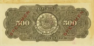 Brazil 500 Mil Réis, 1923 reverse
