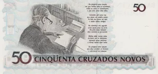 Brazil 50 Cruzados Novos, 1989-1990 reverse