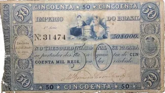Brazil 50 Mil Réis, 1839 obverse