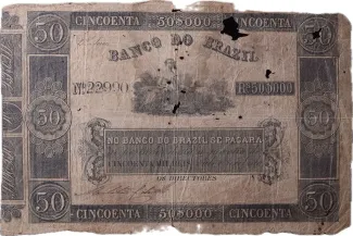 Brazil 50 Mil Réis, 1857 obverse