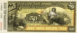 Brazil 50 Mil Réis, 1890 obverse