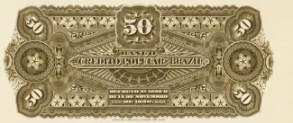 Brazil 50 Mil Réis, 1890 reverse