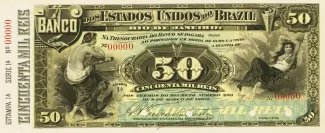 Brazil 50 Mil Réis, 1890 obverse