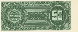 Brazil 50 Mil Réis, 1890 reverse