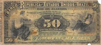 Brazil 50 Mil Réis, 1891-1893 obverse