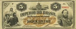 Brazil 5 Mil Réis, 1869-1874 obverse