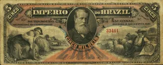 Brazil 5 Mil Réis, 1882-1885 obverse