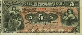 Brazil 5 Mil Réis, 1890 obverse