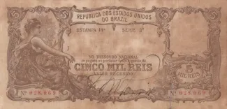 Brazil 5 Mil Réis, 1907 obverse
