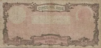 Brazil 5 Mil Réis, 1908 reverse