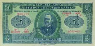Brazil 5 Mil Réis, 1920 obverse