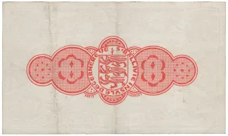 Guernsey 10 Shillings, 1943 reverse