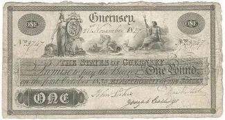 Guernsey 1 Pound, 1827-1828 obverse