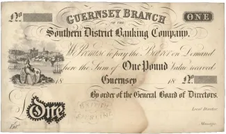 Guernsey 1 Pound,, 1838 obverse