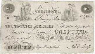 Guernsey 1 Pound, 1854-1864 obverse